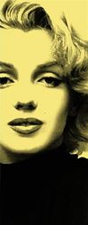 Imagicom Marilyn in Yellow Adesivo murale, Tessuto, Multicolore, 100 x 254