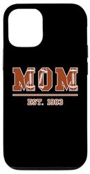 Mom Est. 1983 Funny Sports Year Established Mother Retro Case for iPhone 12/12 Pro