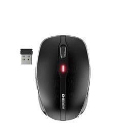 CHERRY MW 8C ERGO, souris sans fil et rechargeable, souris ergonomique pour droitier, connexion Bluetooth® ou radio, cryptée AES-128, capteur haute précision, noir