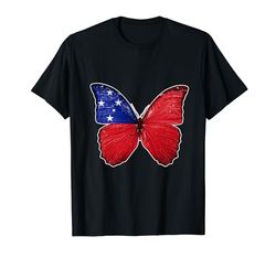 Bandera de mariposa de Samoa, bandera de Samoa, recuerdo de raíces de Samoa Camiseta