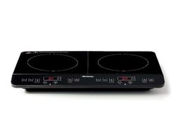Ariete 1998 - Placa de inducción doble portátil, vitrocerámica, 2000 W + 1500 W, 10 + 8 niveles de potencia, temporizador hasta 4 horas, seguridad infantil, color negro