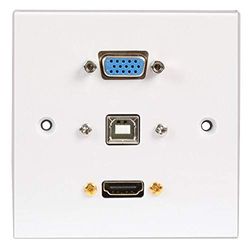 PRO SIGNAL PELR0111 1 Gang Multimedia Wallplate with HDMI, VGA and USB B Ports