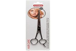 Titania Tesoura de cabelo com ganchos, aprox. 13 cm, livre de óxido, 1 x 49 g)