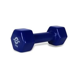 Nivia Vinyl Dumbbells of 4Kg (8.8LB) Includes 2 Dumbbells of 2Kg (4.4LB) | Blue | Material : Vinyl Coat on Iron | For Men and Women to do Strength & Fitness Training