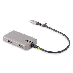 StarTech.com Adaptador Multipuertos USB-C - Docking Station USB Tipo C HDMI 4K60 - Hub Ladrón USB 3.0 de 3 Puertos - Entrega de Alimentación PD 100W - GbE - Win/Mac/ChromeOS (104B-USBC-MULTIPORT)