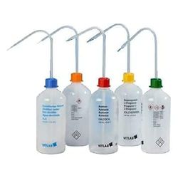 vitlab 1332869 Seguridad Frasco con vent de Cap, polietileno de baja densidad, bioetanol, 500 ml (12 unidades)