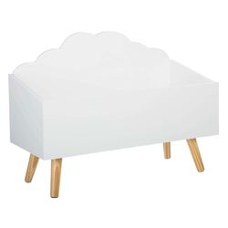 Well Home - Coffre pour enfant « Nuage » blanc parfait pour le rangement des jouets 58 x 28 x 45,5 cm