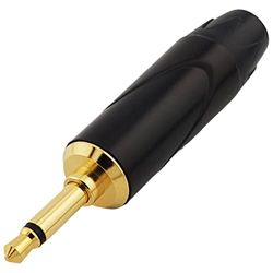 Reds Music Connecteur mini jack mono 3,5 mm droit J61 plaqué or pour applications professionnelles et amateurs