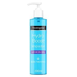 Neutrogena Hydro Boost Leite em gel (1 x 200 ml), leite de limpeza facial para remover maquilhagem e sujidade, limpeza facial hidratante adequado para todos os tipos de pele