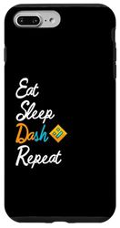 Custodia per iPhone 7 Plus/8 Plus Eat Sleep Dash Repeat Video Game Geometry Video Gamer