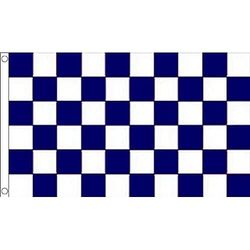 AZ FLAG Bandiera A Scacchi Blu Marino E Bianchi 150x90cm - Bandiera Scacchiera Blu E BIANCHA 90 x 150 cm