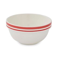 Potter's Stripe Set of 4, 5.5 Inch Stacking Bowls, Red