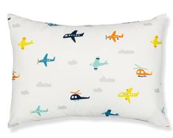 Taie d'oreiller 100% Biologique pour Tout-Petit – Convient aux oreillers de 33 x 45,7 cm et 35,6 x 48,3 cm – Douce, Durable et Respirante (Avion)