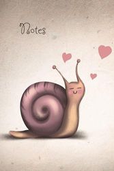 Snail Love Notebook, 6in x 9in, 100-page, College Rule