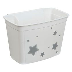 keeeper Organizador colgante Estrellas, 4 l, Recipiente resistente a los arañazos, Adecuado para pañales y cosméticos, Janek, Blanco