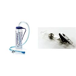 Hydrate for Health The Hydrant 1 L Drinking Bottle with Tube, Latex free (Eligible for VAT Relief in The UK) & NRS Healthcare Spare Clothes Clip for Hydrant Water Bottle