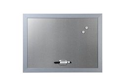Bi-Office MM041005216 Blocco Pannello Finitura Alluminio Cancellabile a Secco, 60x45