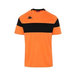 Kappa Dareto T-shirt voor kinderen en jongeren, Oranje, Zwart, 10 anni