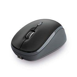 Trust Yvi Souris sans Fil Rechargeable, Micro-récepteur USB, 800-1600 PPP, 4 Boutons, PC/Mac/Macbook/Ordinateur/Chromebook - Noir