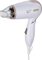 Jata Sc47b Sèche-cheveux De Voyage Avec Diffuseur Poignée Atténuante Bitension 3 Positions De Débit D'air Concentrateur D'air 200 W, Blanc