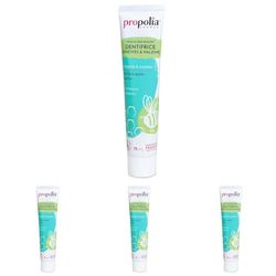 PROPOLIA - Dentifrice Propolis/Menthe/Cardamone/Romarin - Sans fluor - Purifie et apaise - Hygiène buccale et haleine fraîche - Fabriqué en France - 75 ml (Lot de 4)