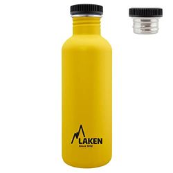 Bot. ac. inox Basic 1 L rosca acero - Amarillo