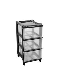 Gio'Style Commode Essential Cassie | 3 tiroirs | Noir | H 60 cm | Fabriqué en Italie