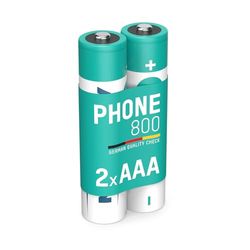 ANSMANN telefonbatteri AAA 800 mAh NiMH 1,2 V (2 stycken), silver