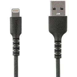 Premium USB-A naar Lightning Kabel 2m Zwart - USB Type A naar Lightning Charge & Sync Oplaadkabel - Verstevigd met Aramide Vezels - Apple MFi Cert. - iPad Air iPhone 12 (RUSBLTMM2MB)