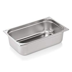 WAS 7611 150 Serie 76 - Recipiente de acero cromado y níquel (21 L, 1/1 GN, 325 x 530 x 150 mm)