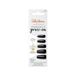 Sally Hansen Faux Ongles Salon Effects Perfect Press-On, 331 ONYX-PECTED, N'abîment pas vos Ongles Naturels, Manucure Rapide & Facile, Résultat Professionnel, Capsules Réutilisables.