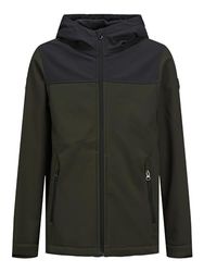 JACK&JONES JUNIOR Jjemarvin Hood Softshell Sn Jnr Jas voor jongens, Rosin/Aop: blokkeren, 176 cm