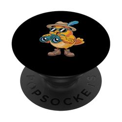 Kawaii Bird Lindo Birdwatcher Birdwatching Birdwatching Bird Bird PopSockets PopGrip Adhesivo