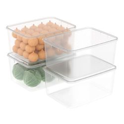 Cetomo 10 x 4 pojemniki do przechowywania żywności, można używać w kuchence mikrofalowej, zamrażarce i zmywarce, pudełka na lunch, pojemniki na lodówkę z pokrywką