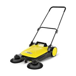 Kärcher S 4 Twin - Spazzatrice elettrica a spinta, potente, adatta a grandi superfici, ideale per casa e giardino, 2 Spazzole laterali incluse, Giallo/Nero