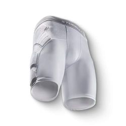 Storelli BodyShield Sottopantaloncini Unisex, Sottopantaloncini ad Alta Protezione dagli Impatti, Traspiranti e Resistenti ai Raggi UV per Calcio e Sport Pesanti | Bianco | Medium