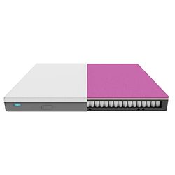 Cecotec Matelas Viscoélastique et Déhoussable Flow Hybrid 120x190, Ressorts Ensachés SpringCore, Hauteur 25 cm, 4 Couches, Fermeté Élevée, Technologies SeparateMuv, MorphoAdapt, Fresh et EasyClean