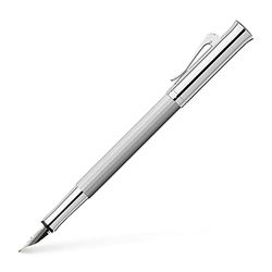 Graf von Faber-Castell Guilloche 146592 - Pluma estilográfica (rodiada, plumín EF, plata, 1 unidad)