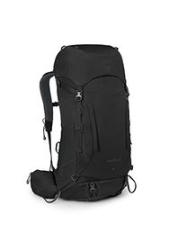 Osprey Kestrel Mochilas de senderismo para hombres - Diseño duradero para cualquier entorno al aire libre - Panel trasero Airscape - Cubierta para lluvia incluida, Black, L/XL, 48 L