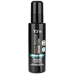 Tahe Gold Protein Crème de Coiffage sans rinçage Anti-Frisottis pour Cheveux Fins, 100 ml