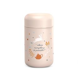 Suavinex, Pot Bébé, Boîte Isotherme pour Bébé 100% Inox. Maintient la Température Pendant Plus de 6 Heures. Hermétique, Fermeture à Vis. Qualité et Résistance. 400 ml. Wonderland, Rose