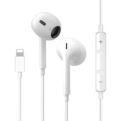 Cuffie Stereo HiFi con cancellazione del rumore, in ear con filocablato, Con Microfono e Controllo del Volume, Compatibile con iPhone 12/12 Pro/13/11/11 Pro/7/8/8 Plus/X/XR/XS/SE