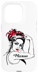 iPhone 15 Pro Female Mason Rosie The Riveter Pin Up Girl Case