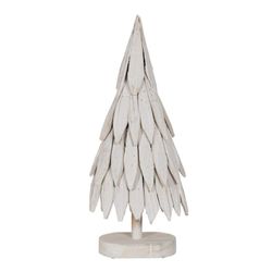 BigBuy Christmas Christmas Tree White Paulonia Wood 26 x 18 x 70 cm