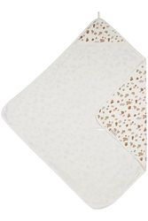 Meyco Toalla con Capucha Stains, Toalla de baño (Albornoz de algodón 100%, Secado rápido, tamaño: 90 x 90 cm, Capucha de Toalla), Neutra