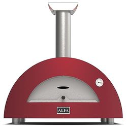 Alfa Forni Houtskoolbarbecues merk modern model 2 Pizze Legna Antique Red