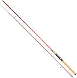 Berkley Canna da spinning in legno di ciliegio, leggera con manico in sughero, canna da pesca in acqua salata e d'acqua dolce, canna da spinning, pesca predatore, unisex, rosso, 1,7 m, 2-7 g