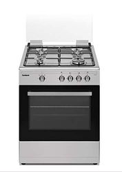 Corbero CCSF60420BX Cocinas Excellence 60 cm Dimensiones 83 x 60 x 61, Capacidad 55L, Gas Butano, Color Inox, 4 Fuegos,