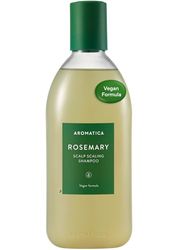 AROMATICA Romarin Scalp Scalp Shampooing 13,53 oz / 400 ml - Shampooing végétalien à l'huile essentielle de romarin de qualité alimentaire - Élimine les peaux mortes des pores du cuir chevelu