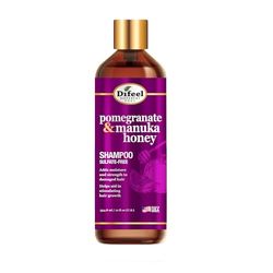 Difeel Pomegranate & Manuka Honey Sulfate-Free Shampoo 12 oz. - Strengthens & Moisturizes Damaged Hair, Boosts Curl Defintion and Shine